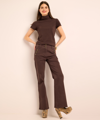 basic top met korte mouw en col