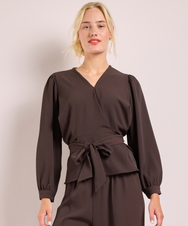 peplum top met strik