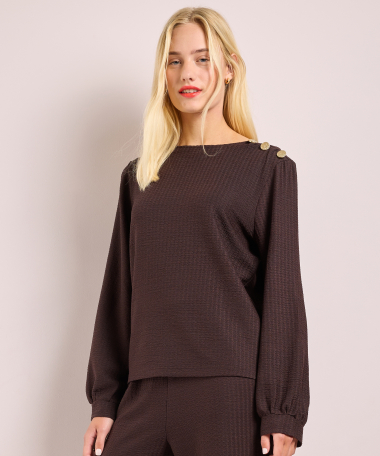 crinkle top met knopen