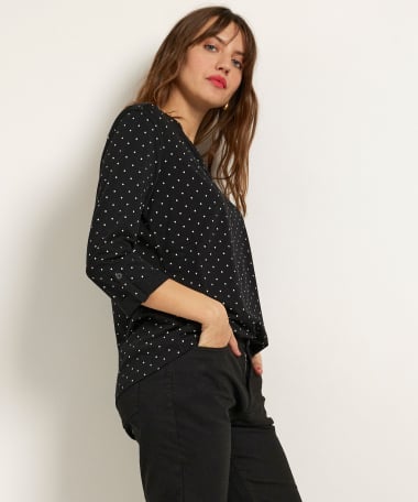 basic top met stippenprint