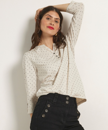 basic top met stippenprint