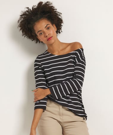 basic top gestreept