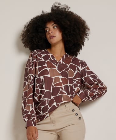 top met all-over dessin