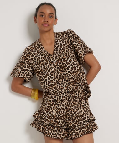 panterprint top met glitters