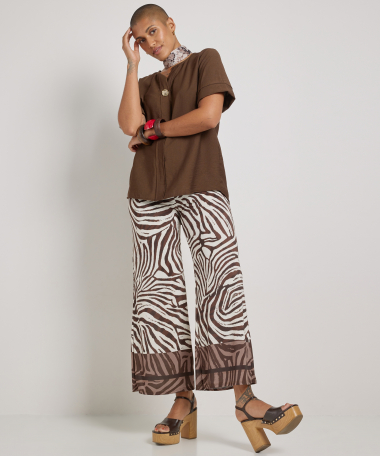 viscose top met sierknoop