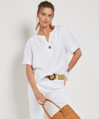 top met knoopsluiting
