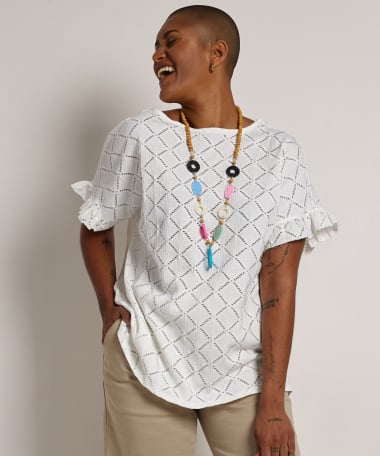 ajour top met ketting