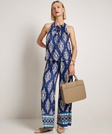 halter top met klassieke print