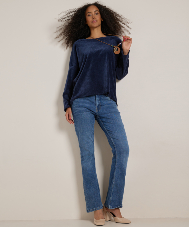 velvet top met ketting