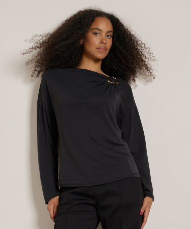 uni top met broche