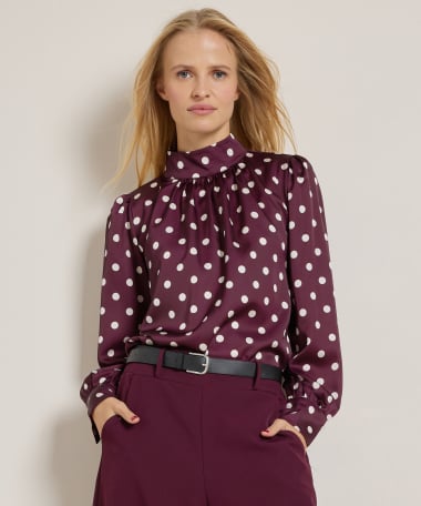 top met stippenprint