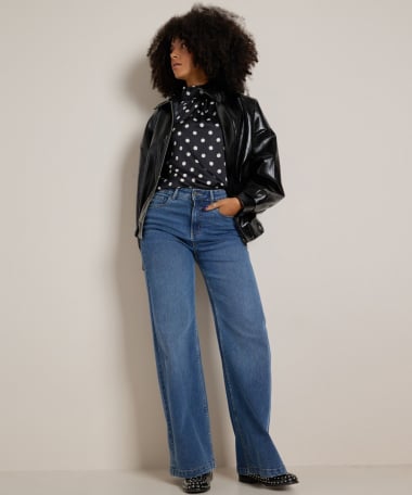 top met stippenprint