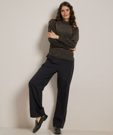 glitter top met pofmouw