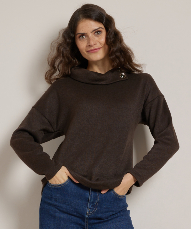 top met trendy kraag