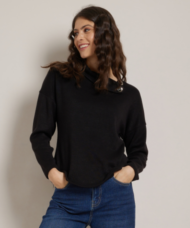 top met trendy kraag