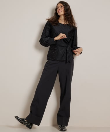 glitter top met strik