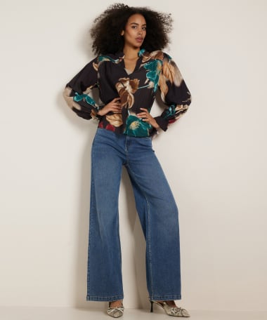 top met bloemenprint