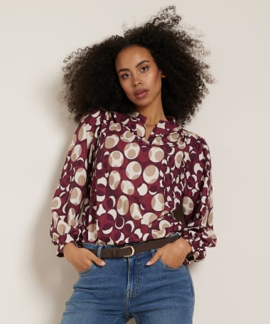 top met stippenprint