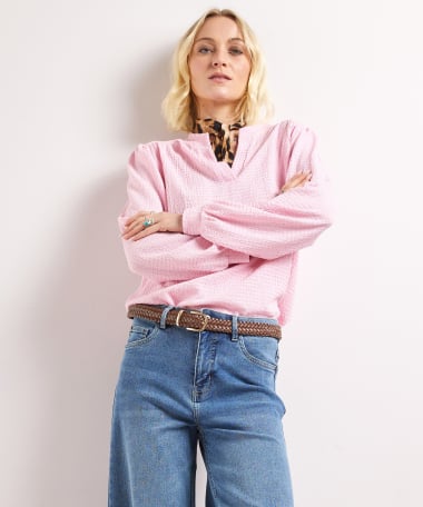 v-hals top structuur