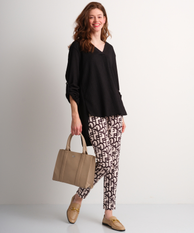 fancy top met oprolmouw