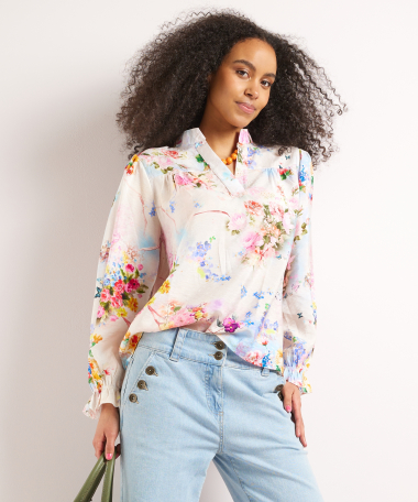 top met bloemenprint