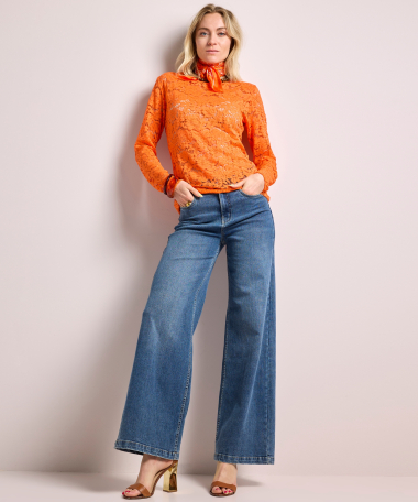 kanten top lange mouw