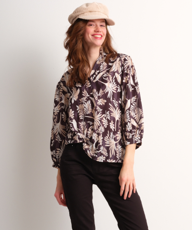 top met bloemenprint