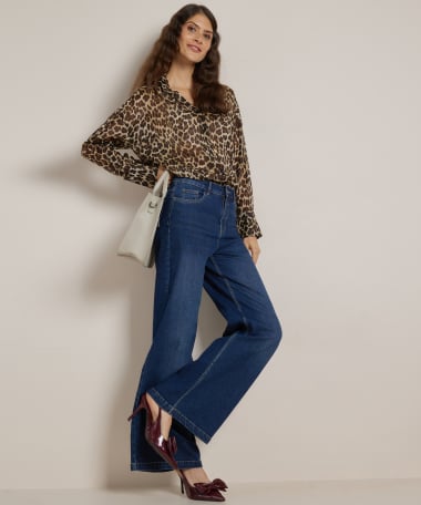 glitter blouse panterprint