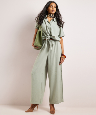 blouse met knoopdetail