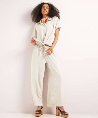 blouse met knoopdetail