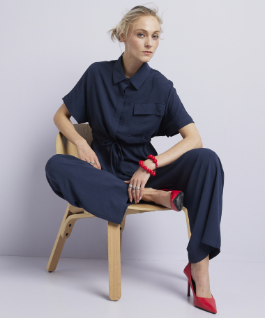 blouse met strikceintuur