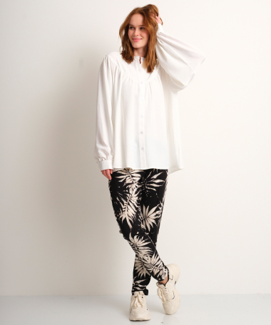 wijde blouse pofmouw