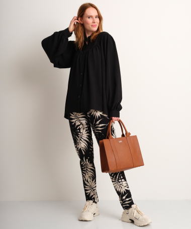 wijde blouse pofmouw