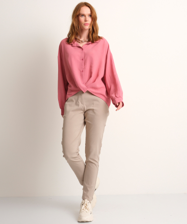 uni blouse wikkelknoop