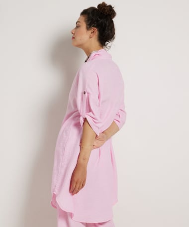 lange blouse linnenlook