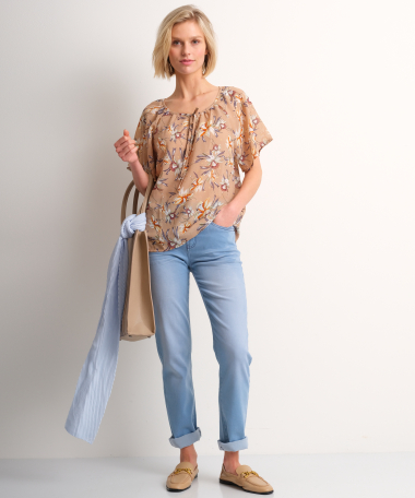 chiffon blouse bloemendessin