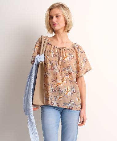 chiffon blouse bloemendessin