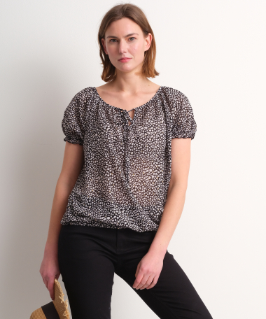 chiffon blouse met elastiek