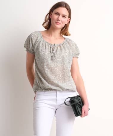 chiffon blouse met elastiek