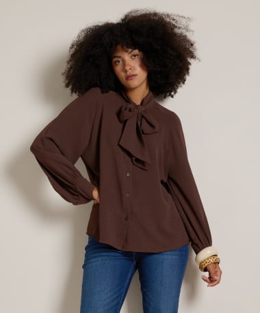 blouse met strik