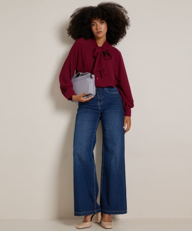 blouse met strik