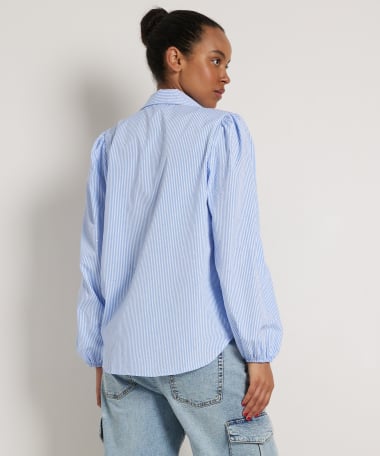 gestreepte glitter blouse
