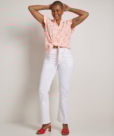 knoop blouse met hartjes