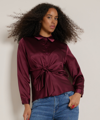 blouse met knoopdetail