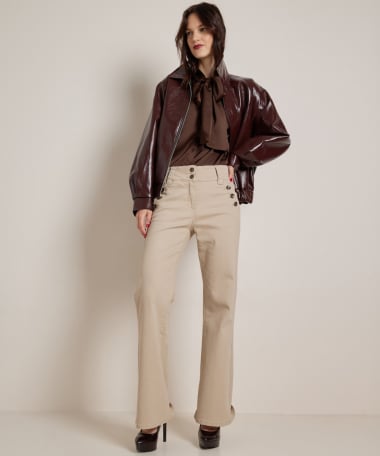 blouse met strikkraag