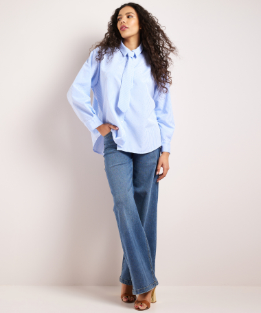 blouse met stropdas glitter