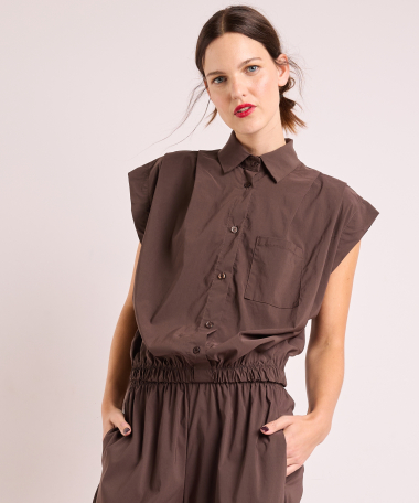 blouse met elastische zoom
