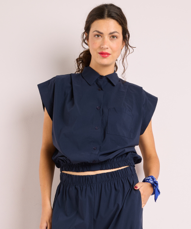 blouse met elastische zoom
