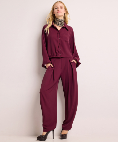 blouse met open rug