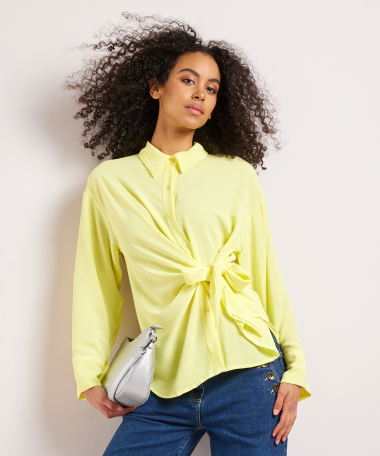 blouse met knoopdetail